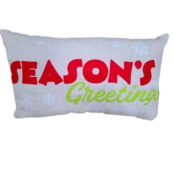 Here NWT Disney Pillow - Season\'s Greetings Holiday Collection Mickey & Frien…